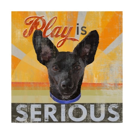 Art Licensing Studio 'Dog Days Little Black Pup' Canvas Art,14x14